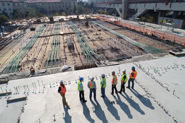 Construction crew in the building site