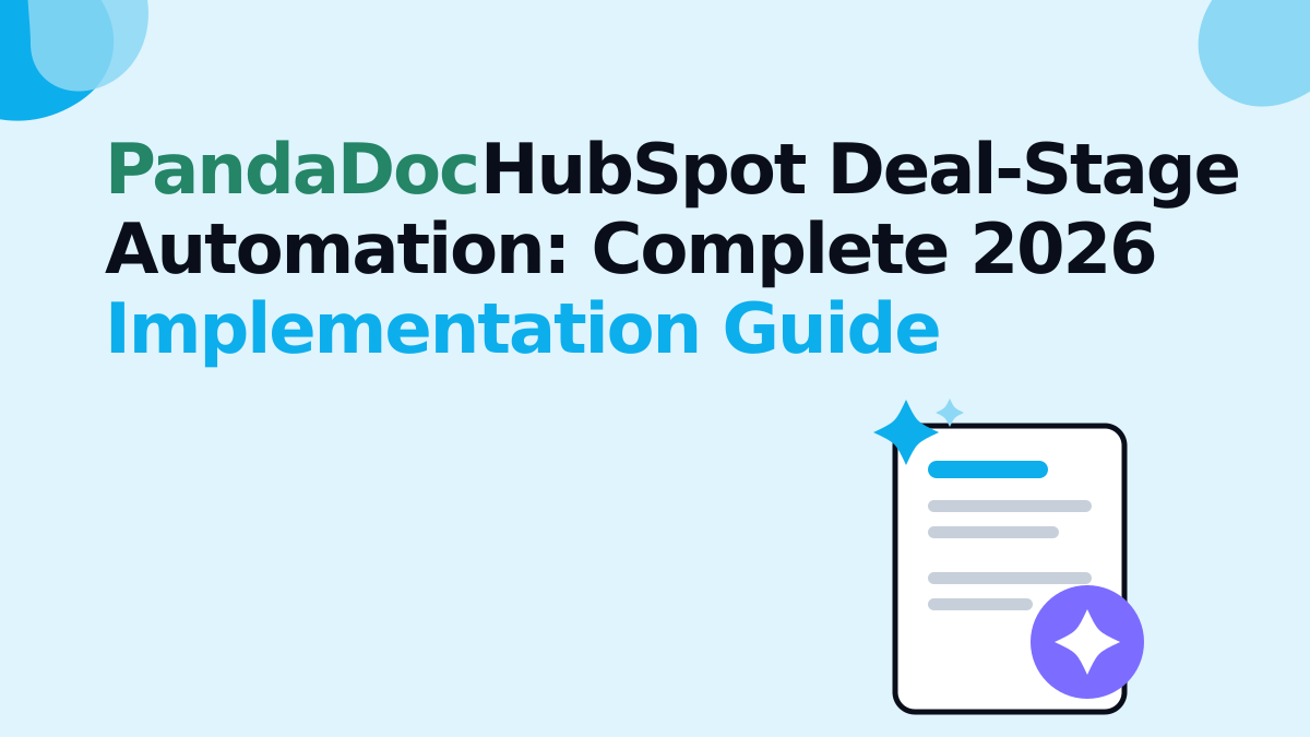 PandaDoc HubSpot Deal-Stage Automation: Complete 2026 Implementation Guide
