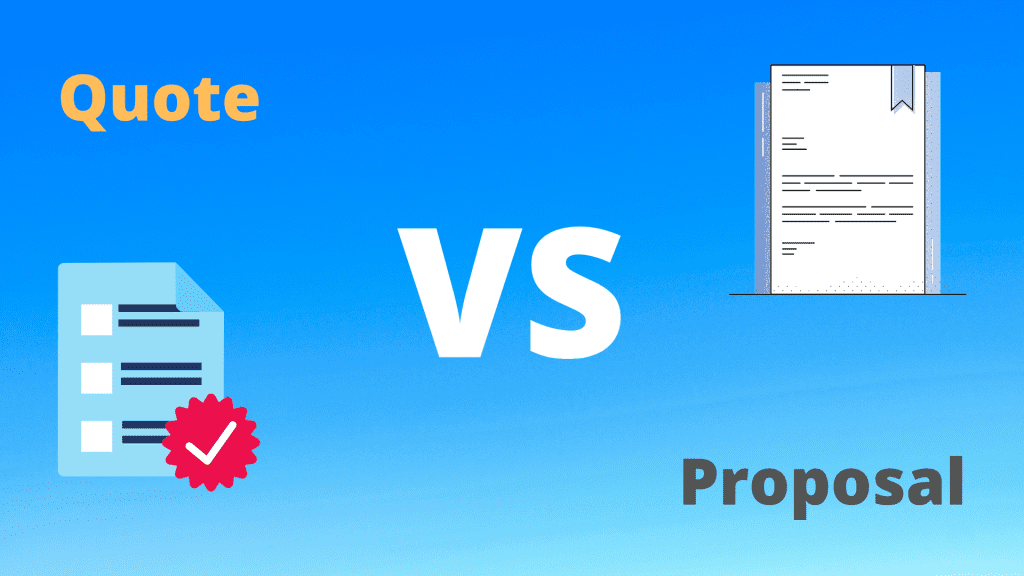 quote vs proposal graphic image